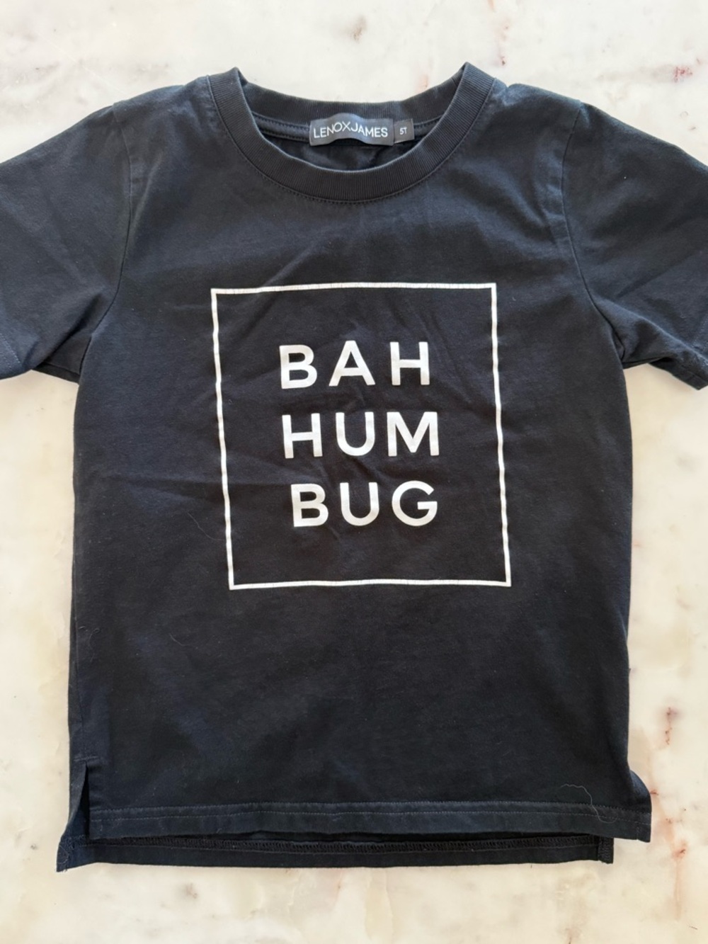 Lenox James Kids 'Bah Hum Bug' Black Graphic Tee
